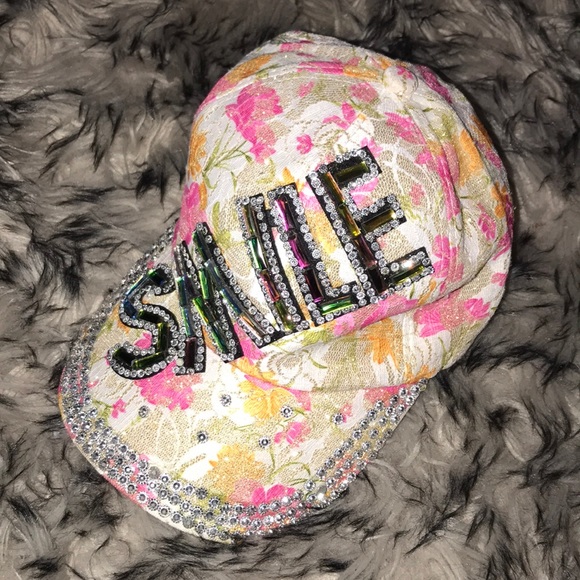 Sparkle Rhinestone Smile Hat - Picture 1 of 5